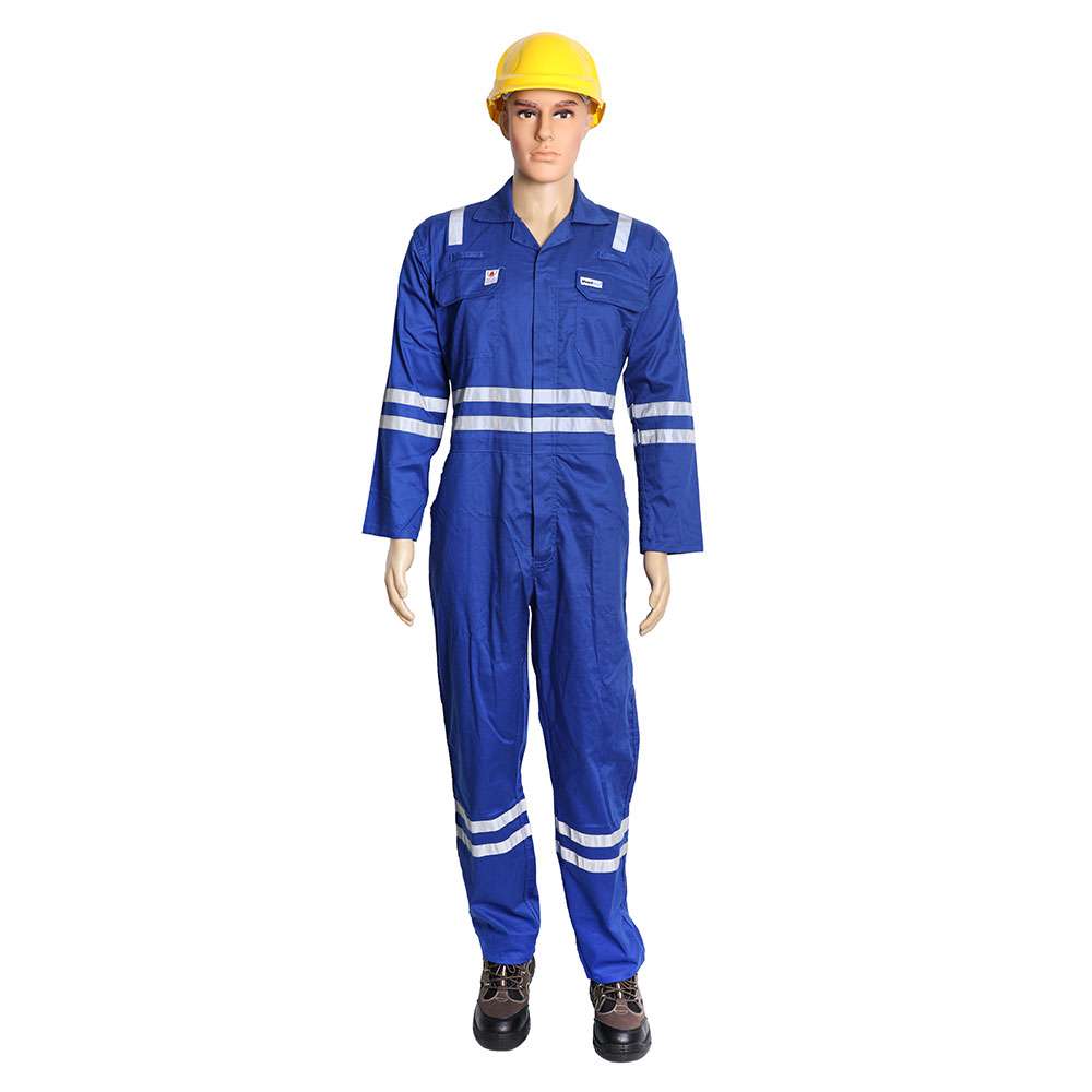 Vaultex MUN 250GSM Anti Static Fire Retardant Cotton Coverall, Royal Blue, Small 3