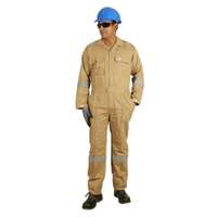 Vaultex ETD Cotton Coverall, 240 GSM, Heavy-Duty Workwear, Beige, 4XL