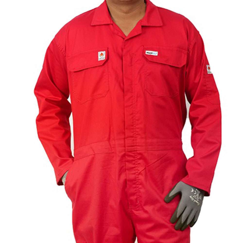 Vaultex RFR 230GSM Fire Retardant Cotton Coverall, Red, Large 1