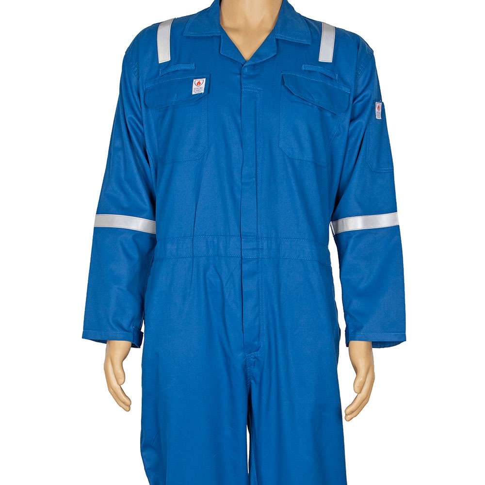 Vaultex DEN Inherent Fire Retardant 180GSM Coverall, Royal Blue, Large 1