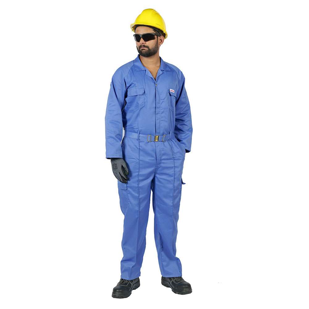 Vaultex 1PV 190GSM Twill Coverall, Durable Workwear, Breathable Comfort, Petrol Blue, XL