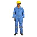 Vaultex ASK Twill Coverall, 190 GSM, Reflective Strip Safety, Petrol Blue, Medium 0