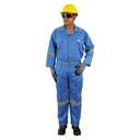 Vaultex DEC Twill Coverall, 190 GSM, Reflective Strip Safety, Royal Blue, Medium 0
