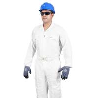 Vaultex PER 190GSM Twill Coverall, Durable Workwear, Breathable Comfort, White, Medium