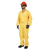 Vaultex 1YV 190GSM Twill Coverall, Durable Workwear, Breathable Comfort, Yellow, Large