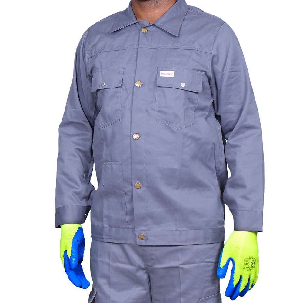 Vaultex MJT 190GSM Twill Pant & Shirt, Grey, XL 1