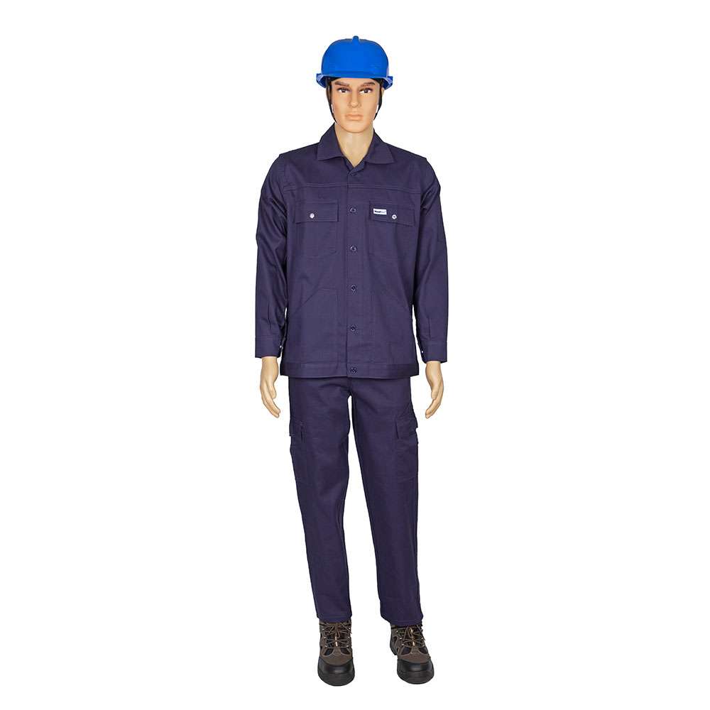 Vaultex AML 200GSM Cotton Pant & Shirt Set, Breathable Workwear, Durable Stitching, Navy Blue, Medium 0