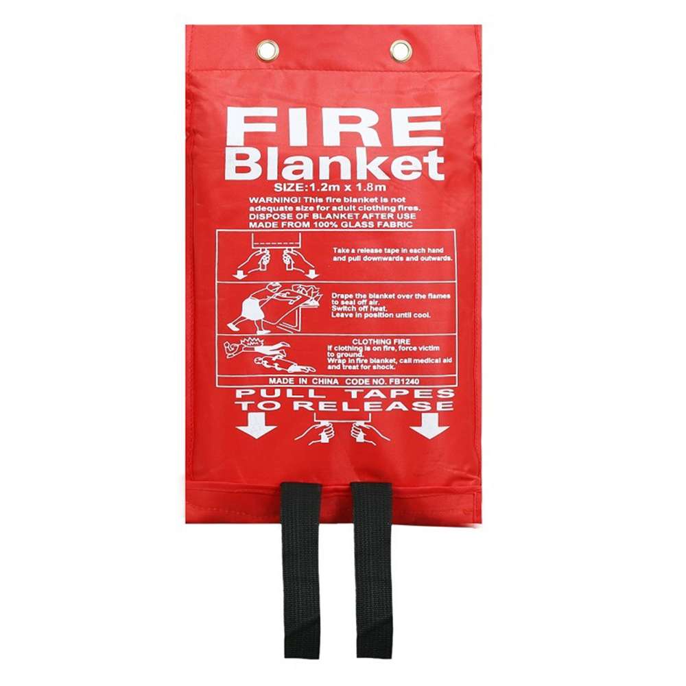 FB18 Fire Blanket 1.8 m x 1.8 m x 0.5 mm, Nylon Bag Pack 1