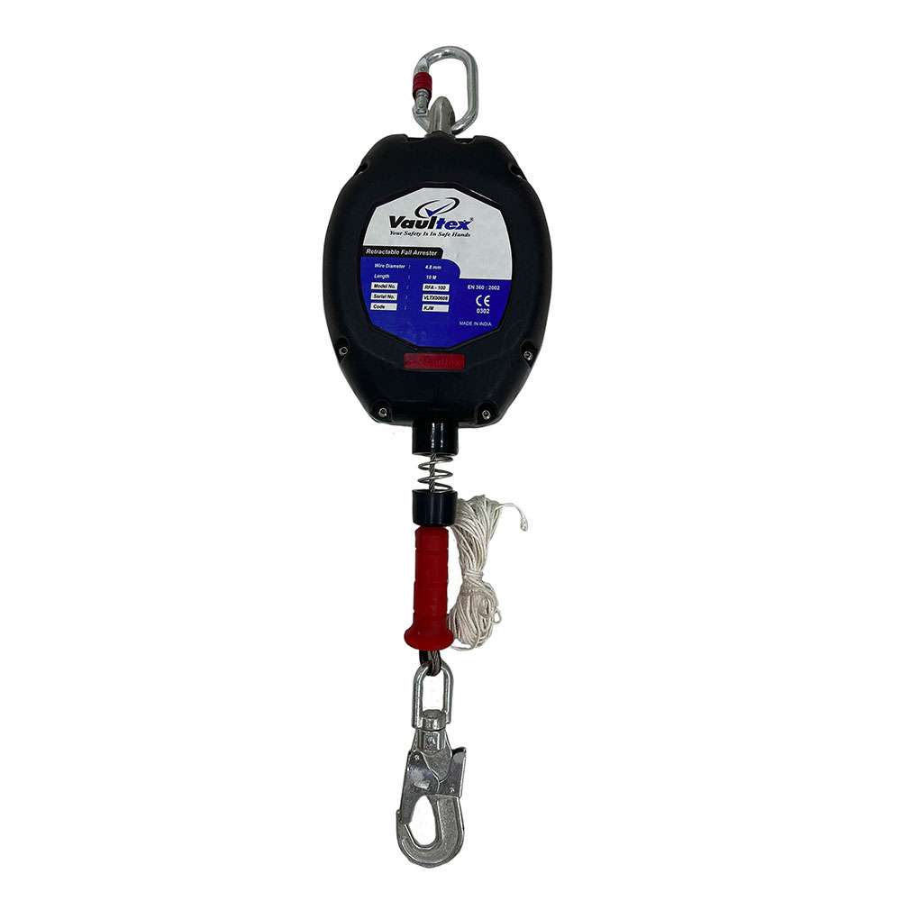 Vaultex KJM 10 Mtr Wire Rope Retractable Fall Arrester 0
