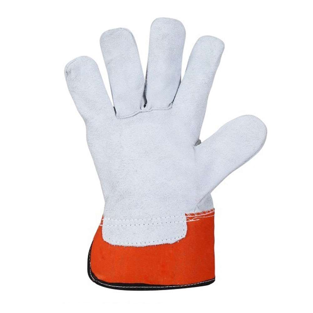 Armstrong BBM Single Palm Leather gloves Orange & Grey, 12Pair/Pack 1
