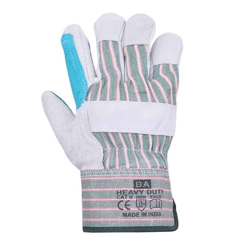 DPG Double Palm leather Blue & Grey, 12Pair/Pack