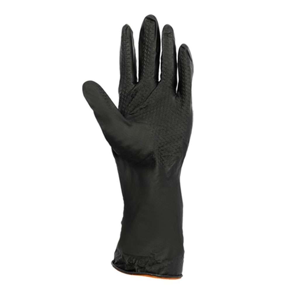 RGS Latex Rubber gloves Color Black, Size XL, 12Pair/Pack 1