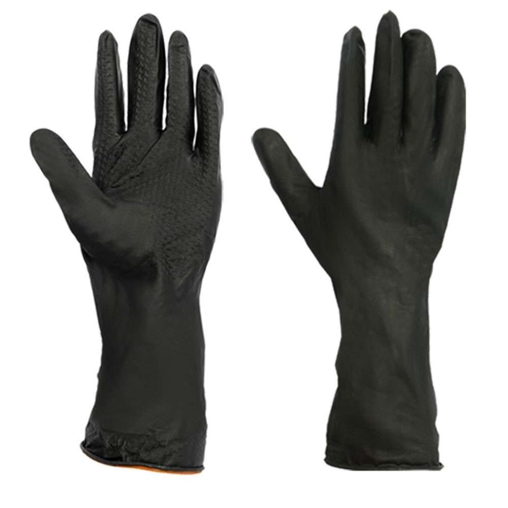 RGS Latex Rubber gloves Color Black, Size XL, 12Pair/Pack 2