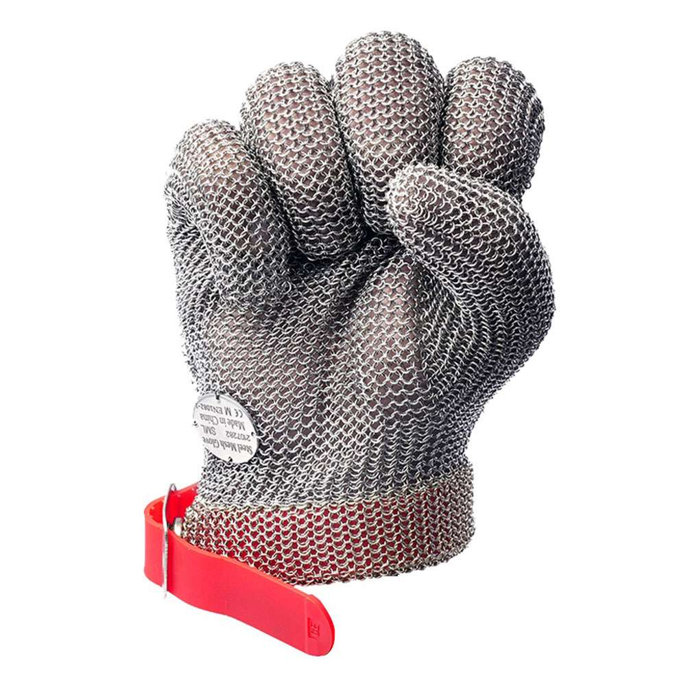SML Chainextra Stainless Steel Wrist Cut resistance Gloves, Size M, 1Pc/Pack