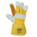 Vaultex ANE Heavy duty Double Palm Leather Yellow & Grey, 12Pair/Pack 0
