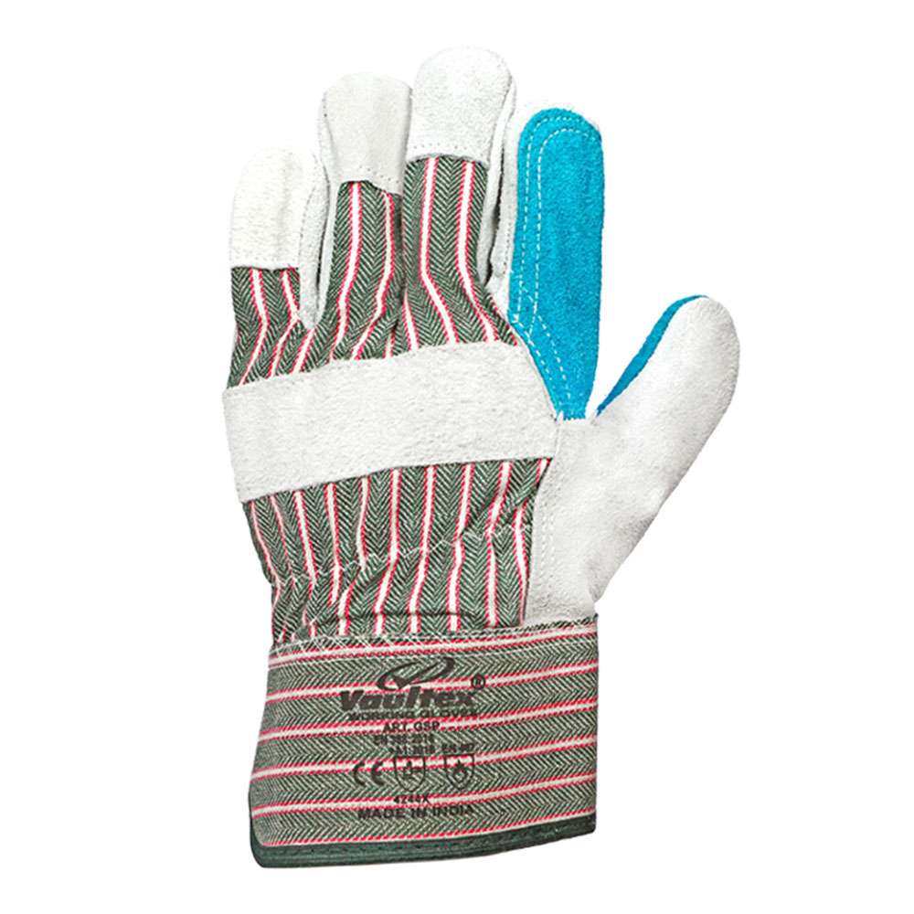 Vaultex GSP Double Palm leather Blue & Grey, 12Pair/Pack
