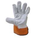Vaultex JKC Single Palm Leather gloves Orange & Grey, 12Pair/Pack 1