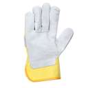 Vaultex KPF Single Palm Leather gloves Yellow & Grey, 12Pair/Pack 1