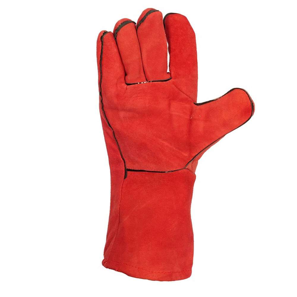 Vaultex NAI Welding gloves 14 inch with piping, Red Colour, 12Pair/Pack 1