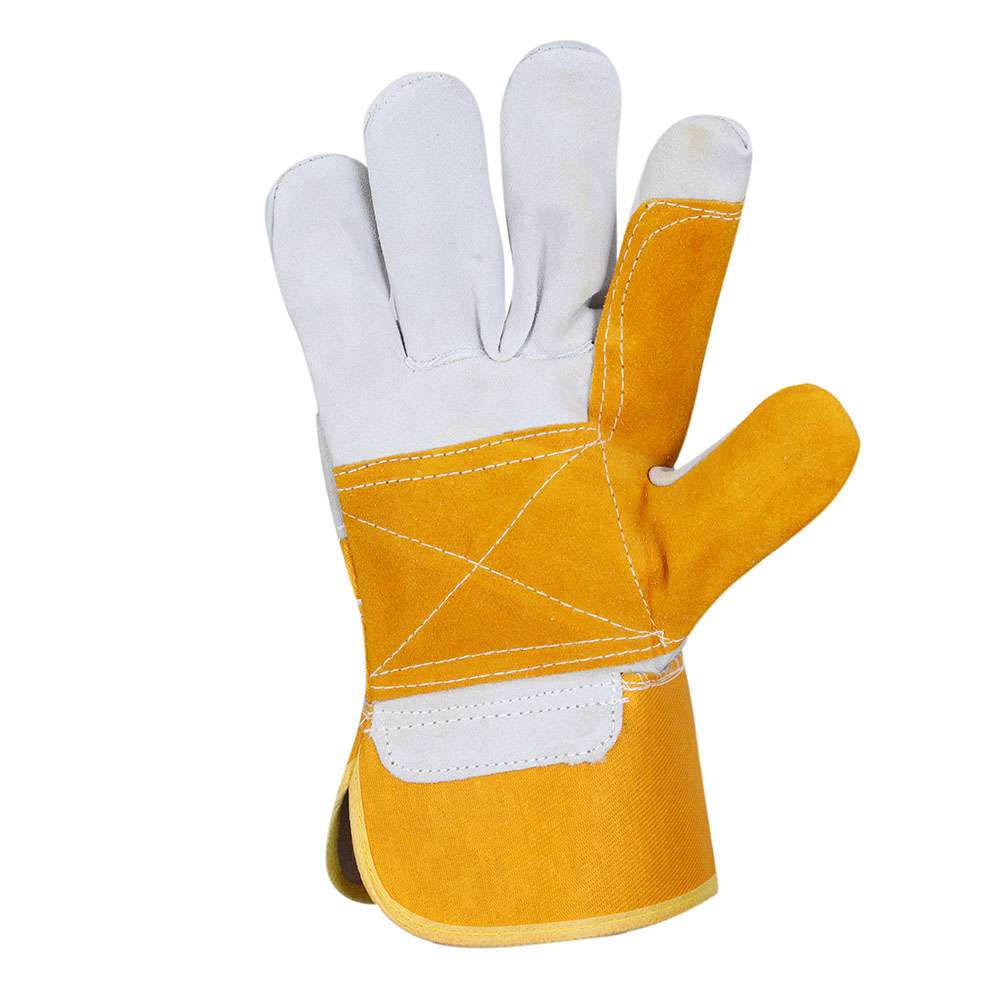 Vaultex NES Double Palm leather Yellow & Grey, 12Pair/Pack 1