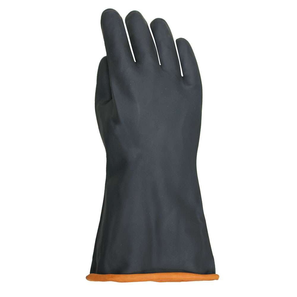 Vaultex VS111 latex Rubber gloves Color Black, Size 35 CM, 1680gm/Pack, 12Pair/Pack 0