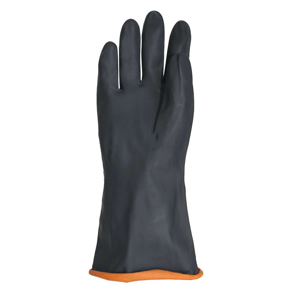 Vaultex VS111 latex Rubber gloves Color Black, Size 35 CM, 1680gm/Pack, 12Pair/Pack 1