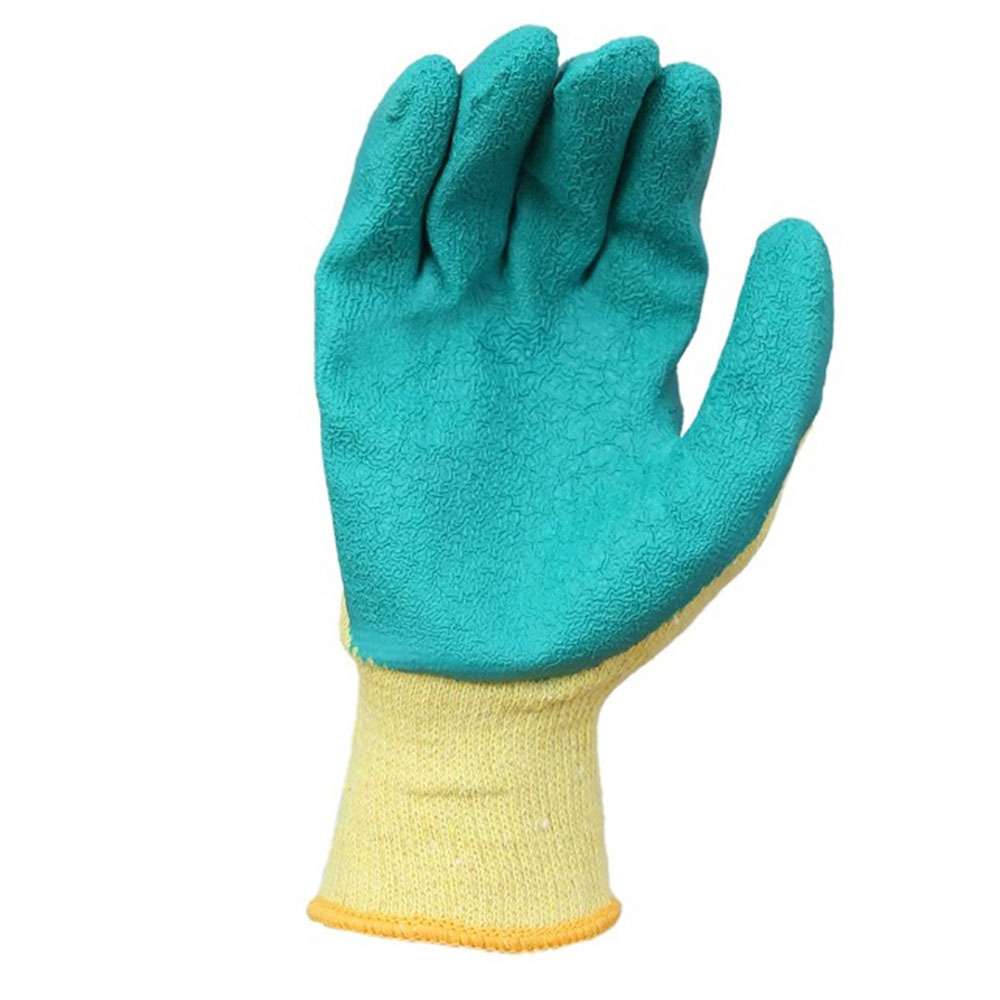 قفازات وركلاند (ALZ) المطلية باللاتكس باللون الأخضر و الأصفر مقاس (XL) و المكون من (12Pair) زوج 1