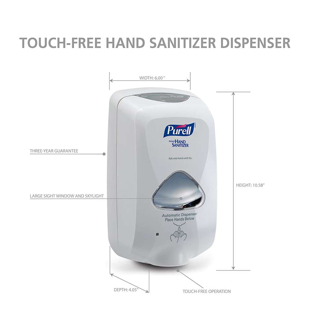 Purell TFX ABS Plastic Touch-Free Dispenser (Grey 1200 ml 9.02 Kg) 2