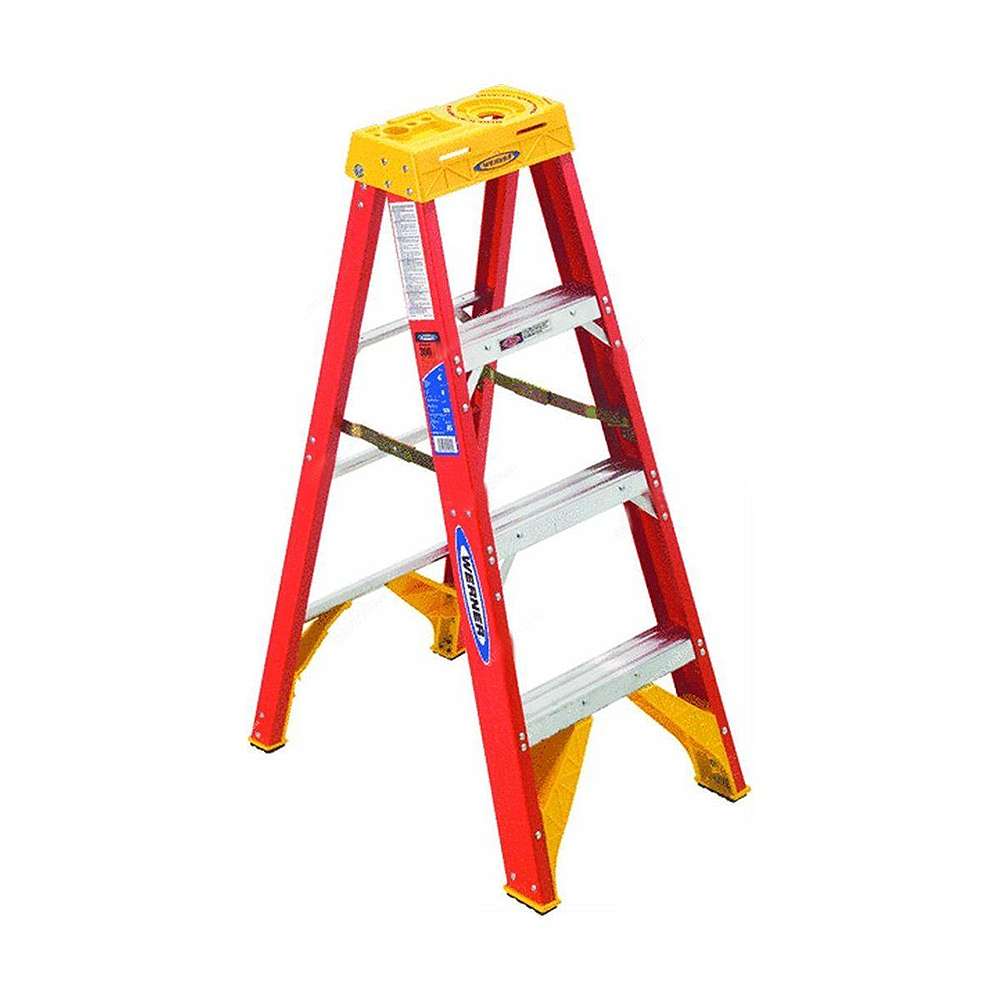 Werner 4 Step Ladder, 6204, 1.21Mtr, 136 Kg Weight Capacity 0