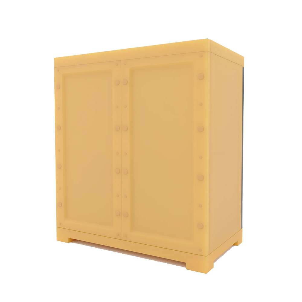 Nilkamal Freedom Mini Small Cabinet Weathered Brown And Biscuit - FMS 2