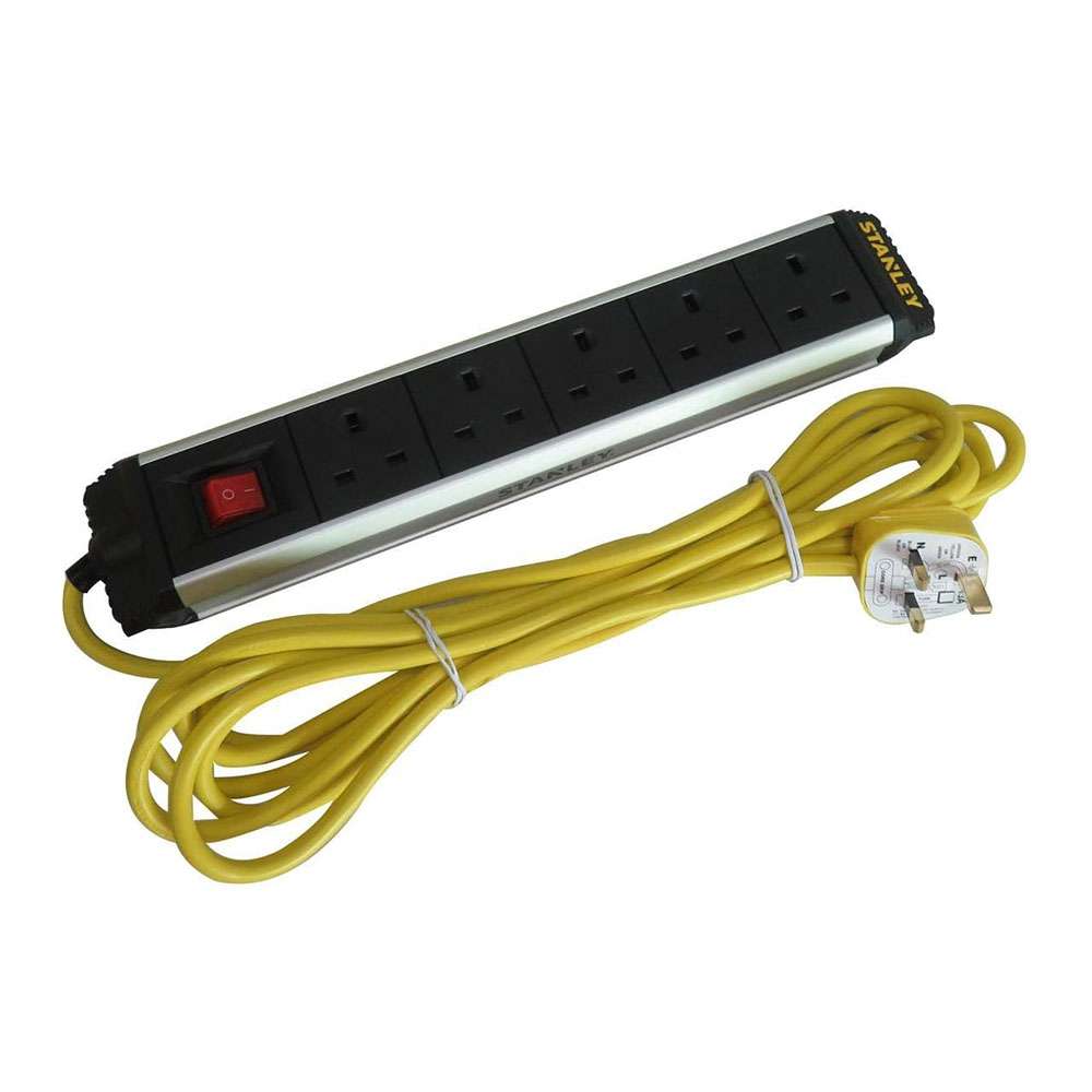 Stanley SXECFD3BBJE 5Mtr Power Cable Extension Bar 5 Socket  0