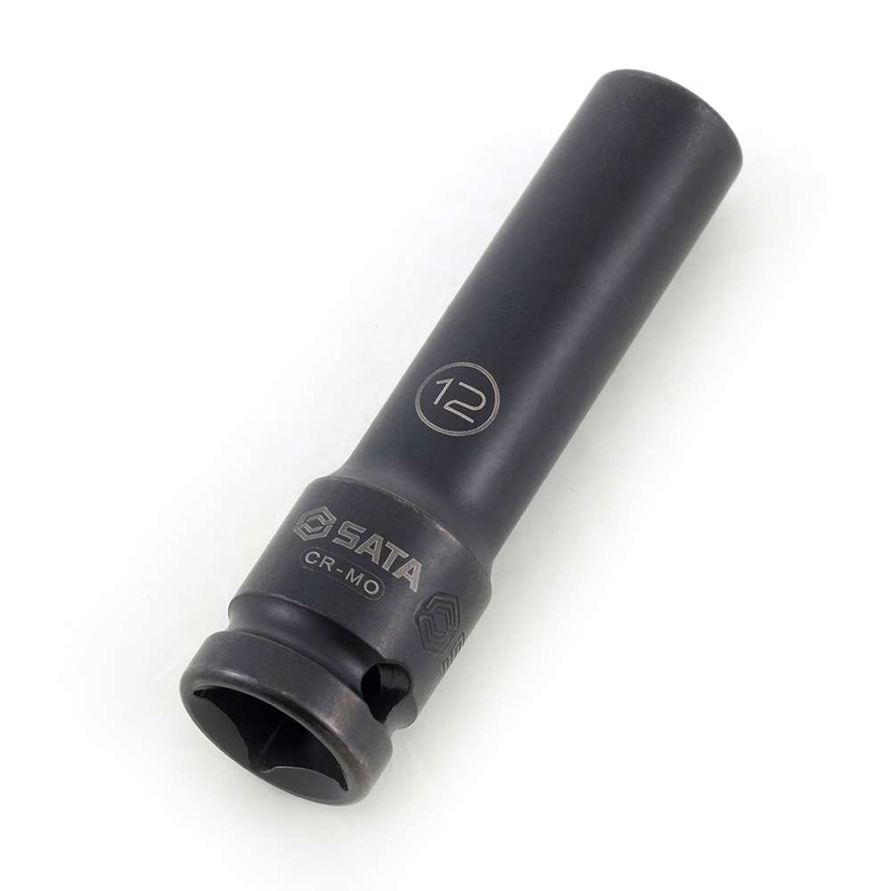 SATA SC34406T 1/2'' Drive 6 Point Thin Wall Impact Deep Socket 13mm 2