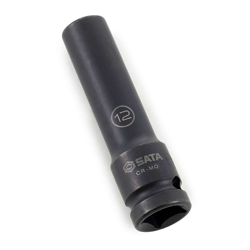 SATA SC34406T 1/2'' Drive 6 Point Thin Wall Impact Deep Socket 13mm 3