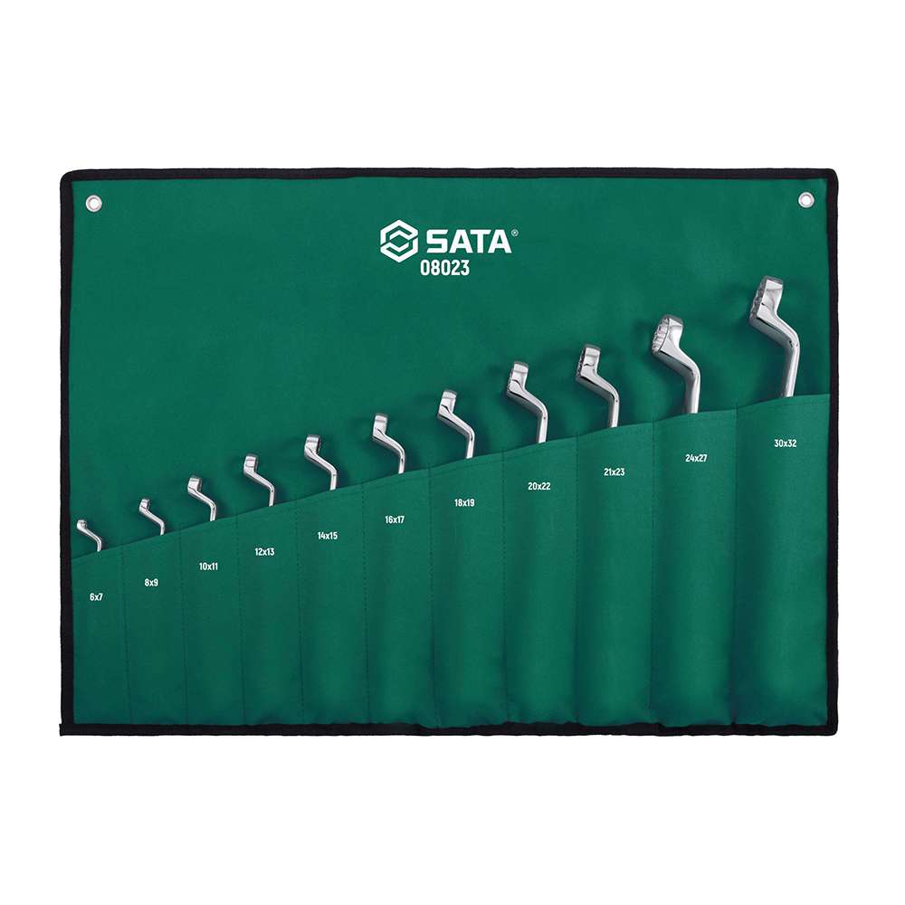 SATA ST08023 11-Piece Metric Deep Offset Double Box End Wrench Set 0