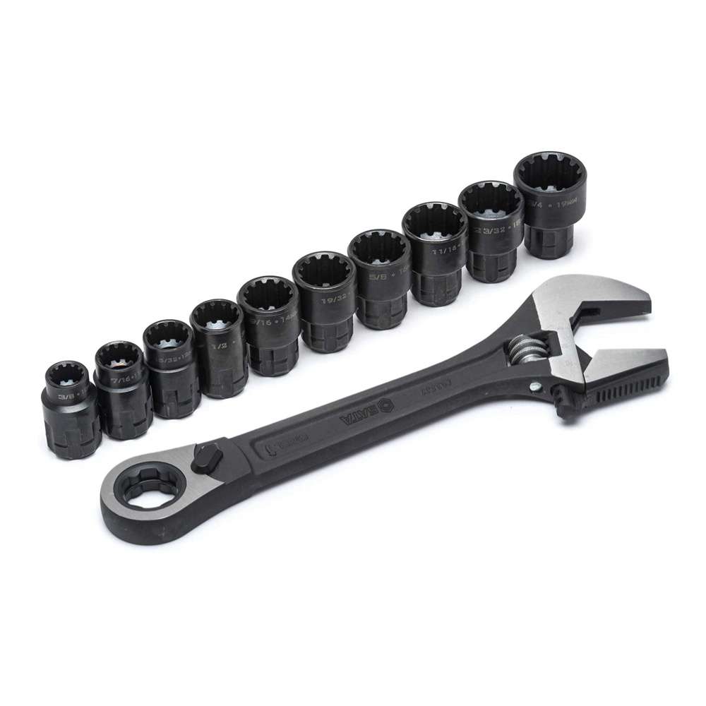 SATA ST09000 11-Piece X6 Pass Thru Adjustable Wrench Set 0