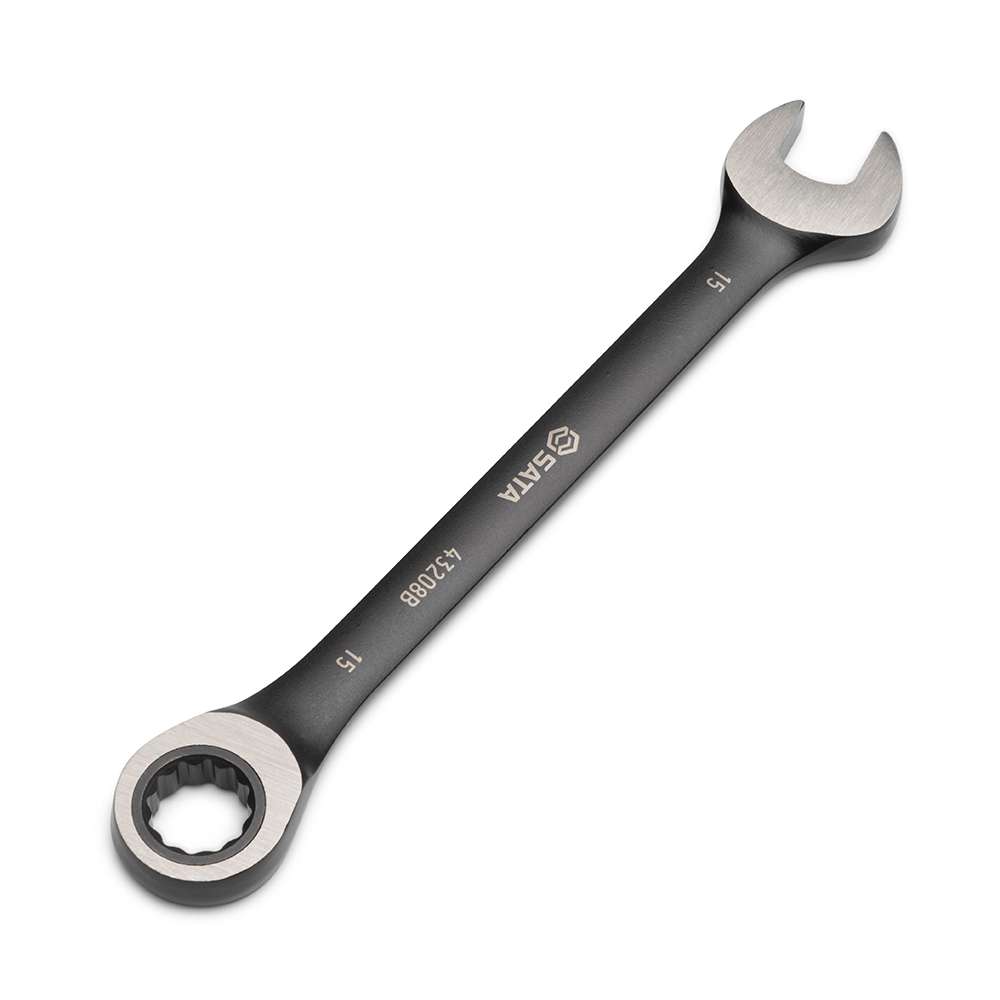 SATA ST08032 12-Piece Metric Combination Ratcheting Wrench Set - Black Edition 5