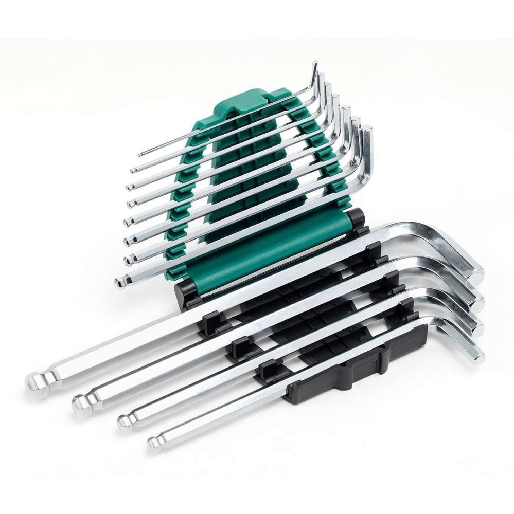 SATA ST09106SJ 12-Piece SAE Long Ball Point Hex Key Set 2