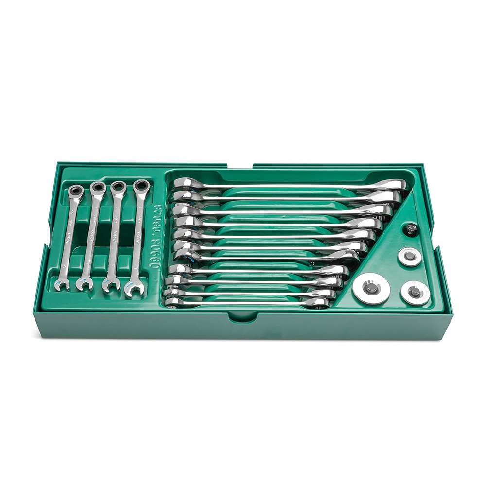 SATA GL09925 19-Piece Metric Double Ratcheting Combination Set 0