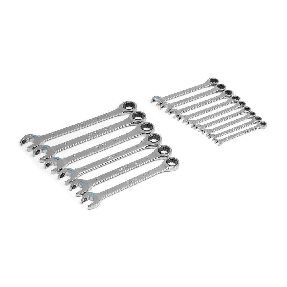 SATA GL09925 19-Piece Metric Double Ratcheting Combination Set 1