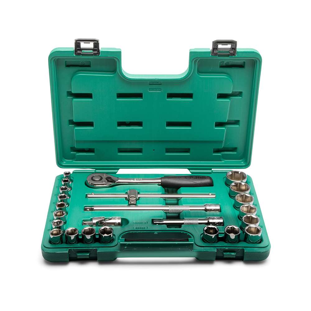 SATA ST09060-6SJ 24-Piece 1/2" Drive 6 Point Metric Socket Set 0