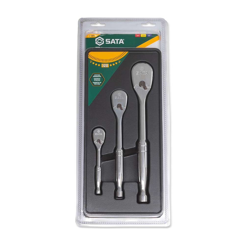 طقم مفكات براغي ساتا مكون من (3) قطع نوع (120XP) قياس (3/8") و (1/4") و (1/2") موديل (ST13975) 4