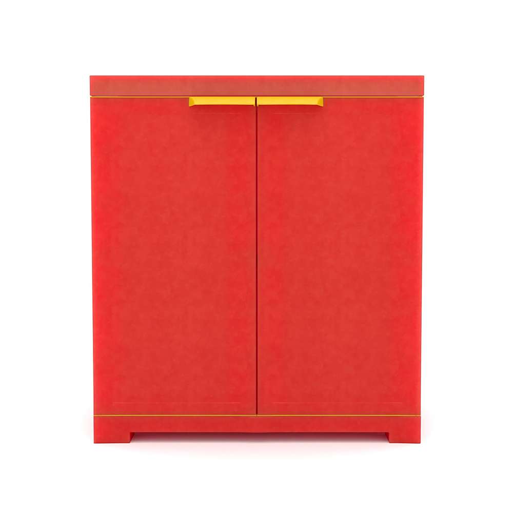 Nilkamal Freedom Mini Small Cabinet Bright Red/Yellow - FMS 0