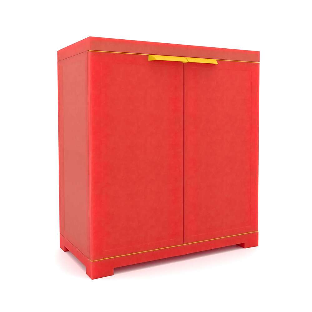 Nilkamal Freedom Mini Small Cabinet Bright Red/Yellow - FMS 1