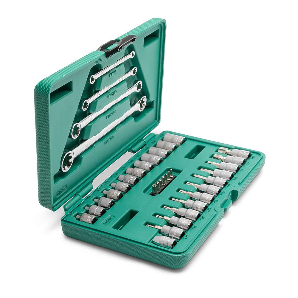 SATA ST09010SJ 35-Piece 1/4" and 3/8" Drive E-Torx Socket and Wrench Set 1