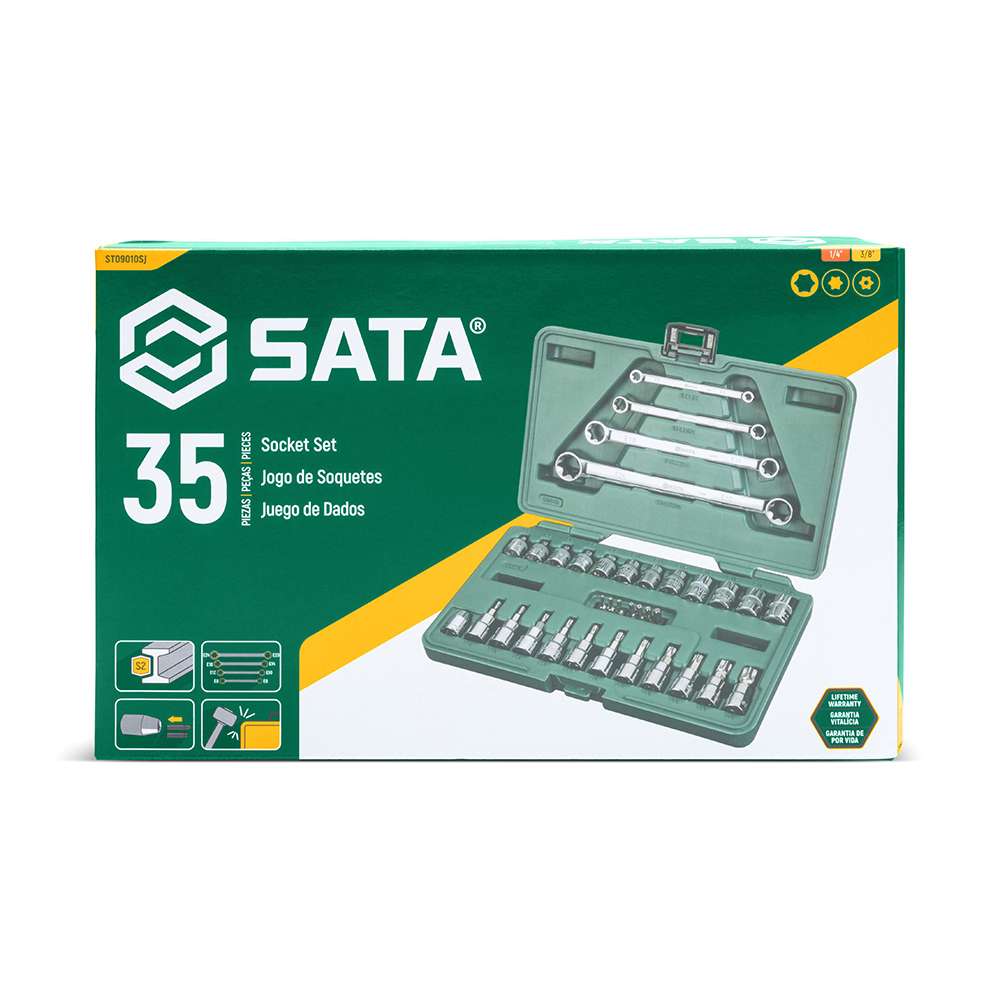 SATA ST09010SJ 35-Piece 1/4" and 3/8" Drive E-Torx Socket and Wrench Set 8