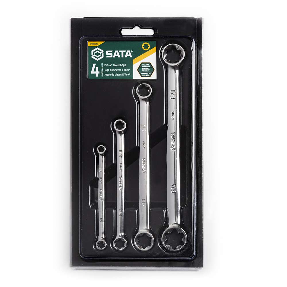 SATA ST09012SJ 4-Piece E-Torx Box Wrench Set 0