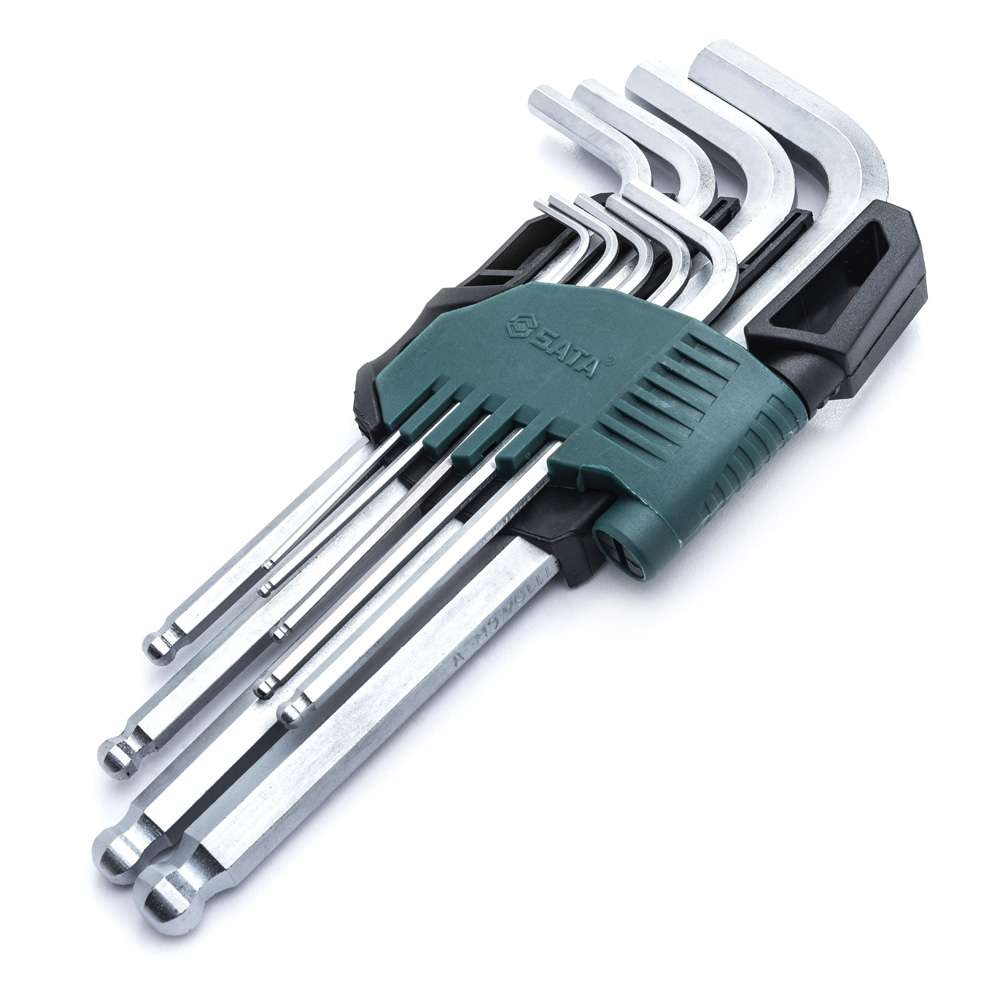 SATA ST09105ASJ 9-Piece Metric Long Ball Point Hex Key Set 0