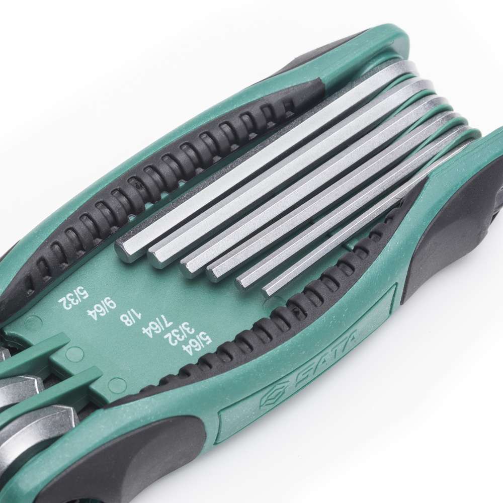 مجموعة مفاتيح سداسية قابلة للطي من ساتا مكونة من (9) قطع موديل (ST09122SJ) 3