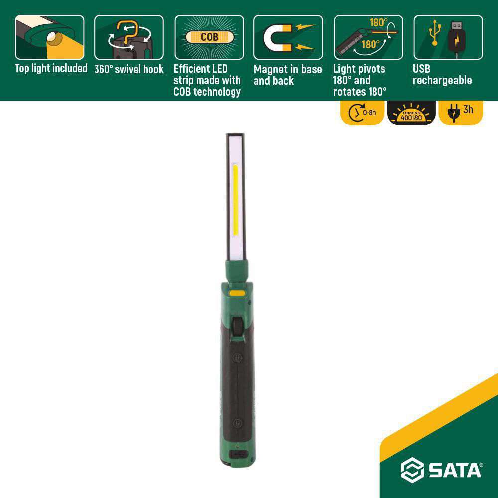 SATA ST90620 Industrial Foldable Slim Work Light (400LM) 10
