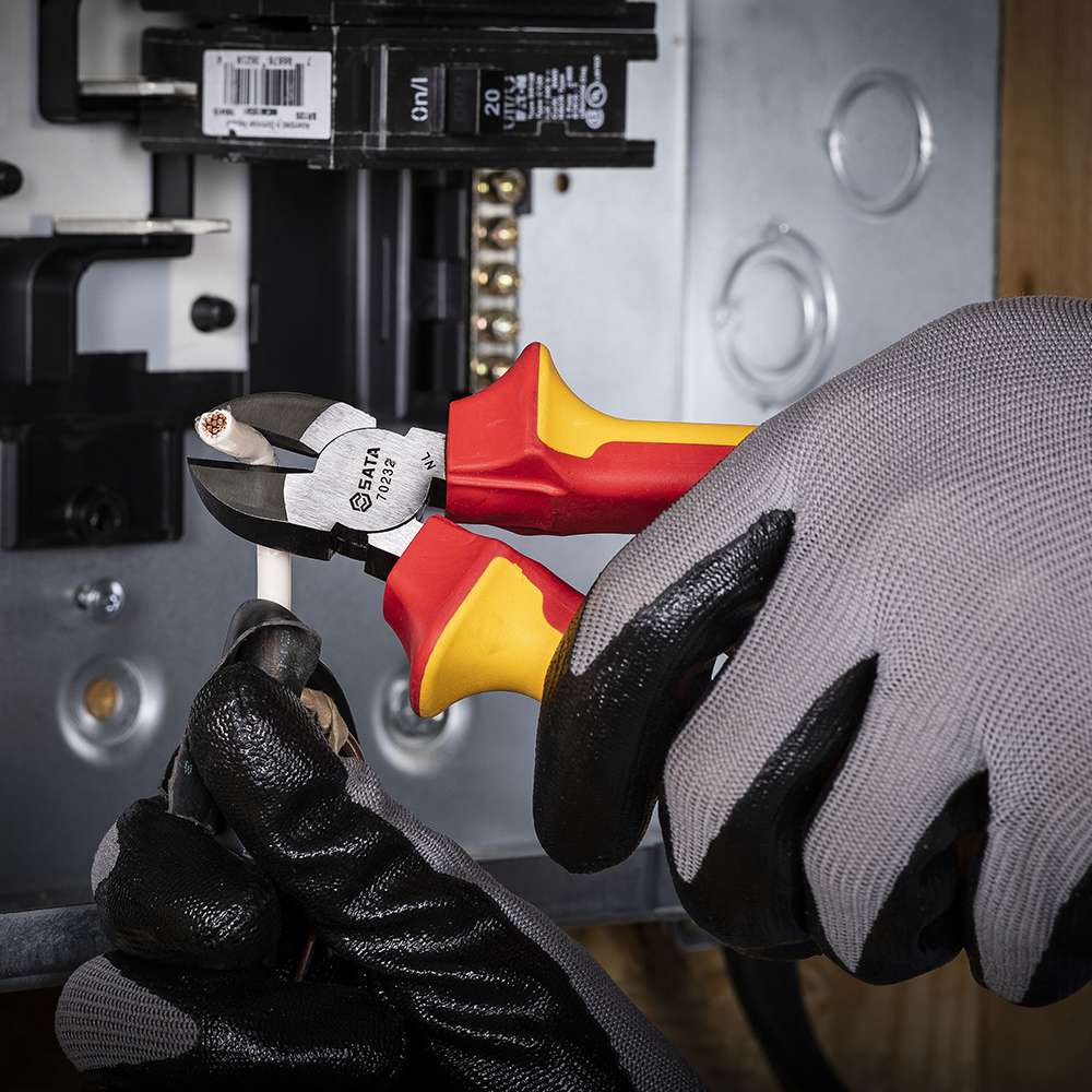 SATA GL70232 VDE Insulated Diagonal Pliers 6" 3
